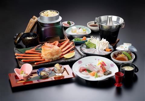 高志の紅ズワイ蟹1杯・ぶりしゃぶ付の和会席のご夕食